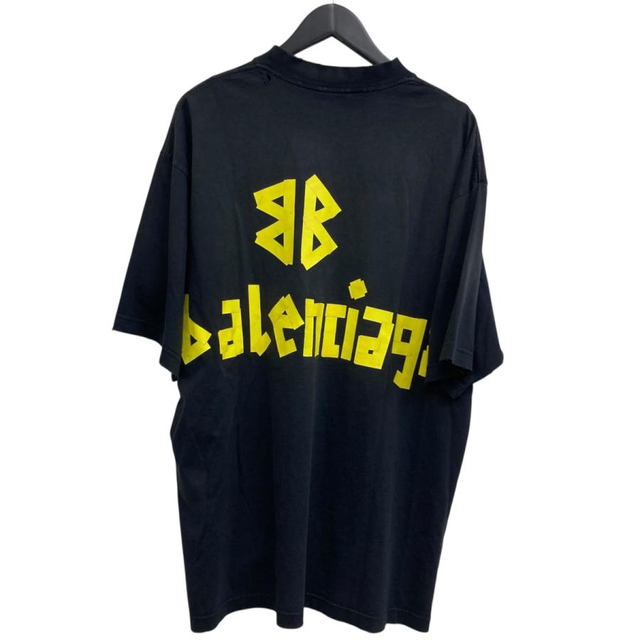 BALENCIAGA 【値下げ】BALENCIAGA 23SS テープロゴTシャツ ネイビー 