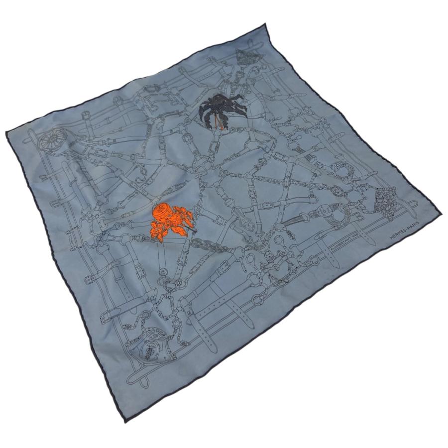 HERMES エルメス カレ45 スカーフ トルコの馬 シルク ブルー系 エルメス スカーフ カレ45 トルコの馬 SILK100％ | 東京銀座の