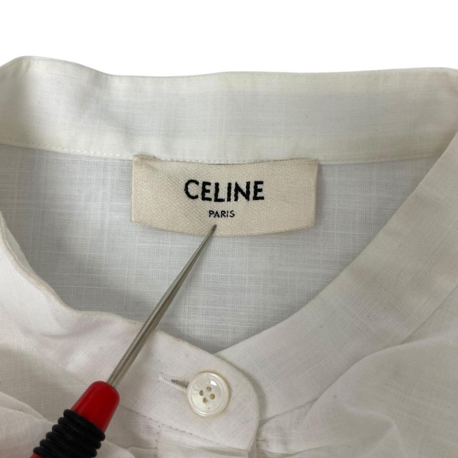 セリーヌ　フリルシャツ 希少】CELINE 21aw フリルシャツ 39サイズ 未使用品 - メルカリ
