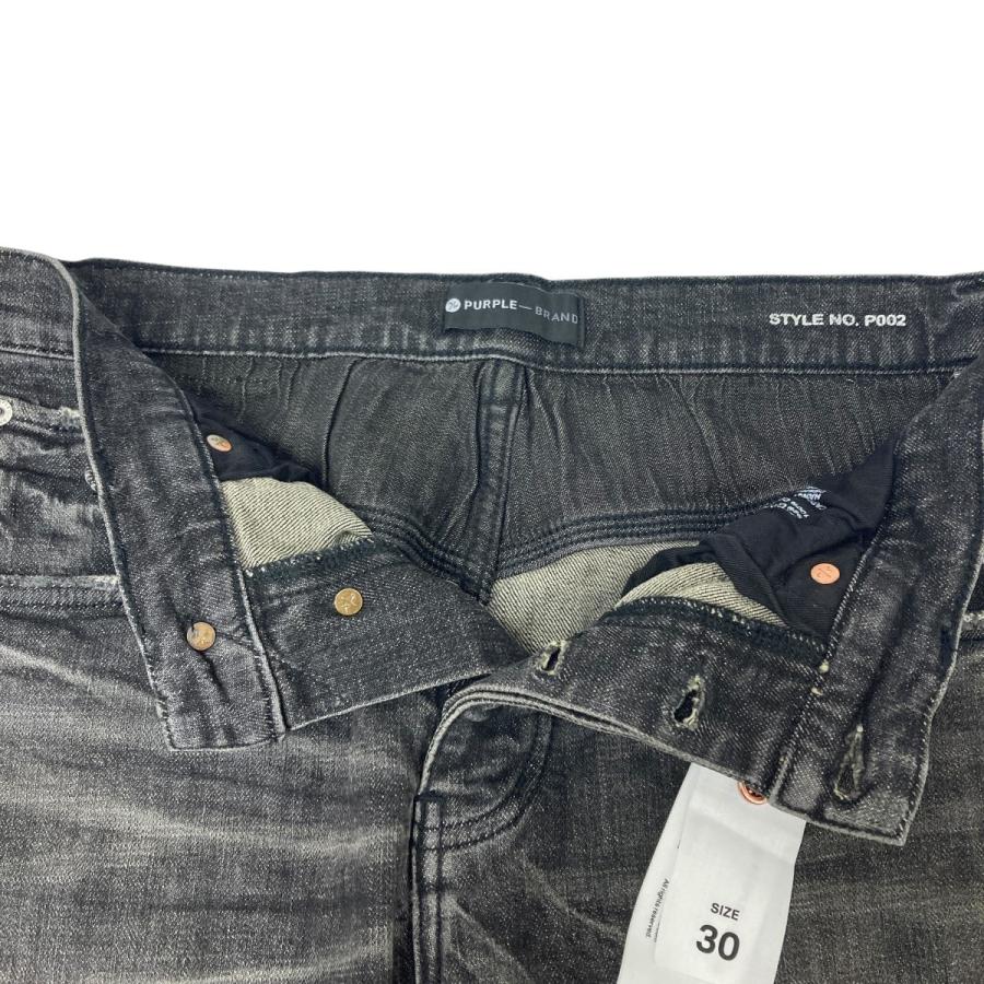 パープルブランド PURPLE BRAND ダメージスリムジーンズ グレー サイズ
