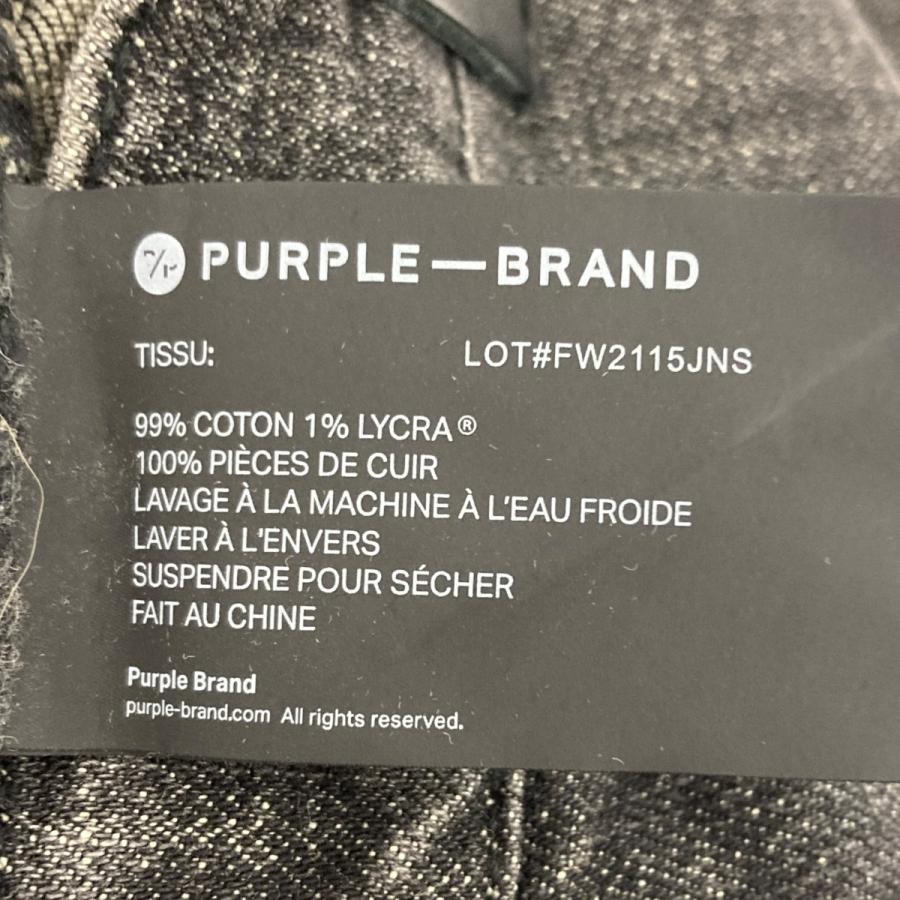 パープルブランド PURPLE BRAND ダメージスリムジーンズ グレー サイズ