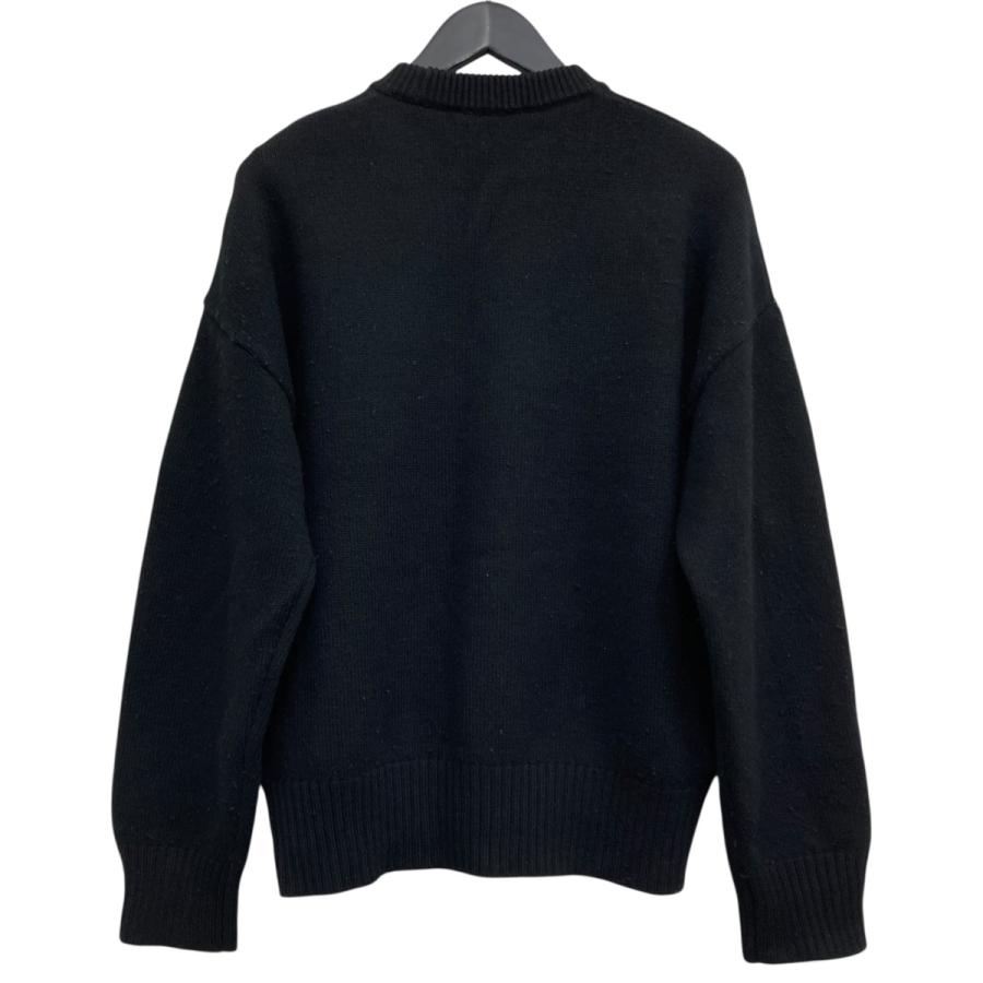 アミパリス AMI PARIS ハートロゴクルーネックニット ブラック