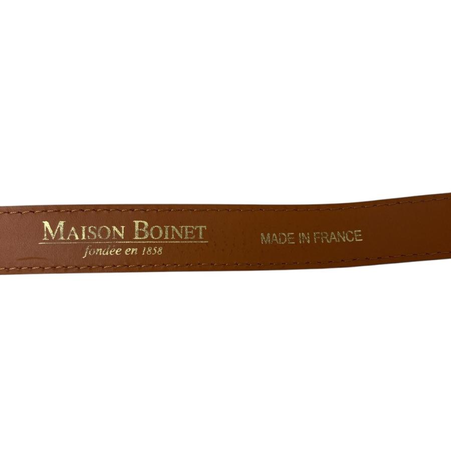 MAISON BOINET ブラウン レザーベルト 85/34 MAISON BOINET（メゾンボワネ） レザーベルト ブラウン サイズ：80