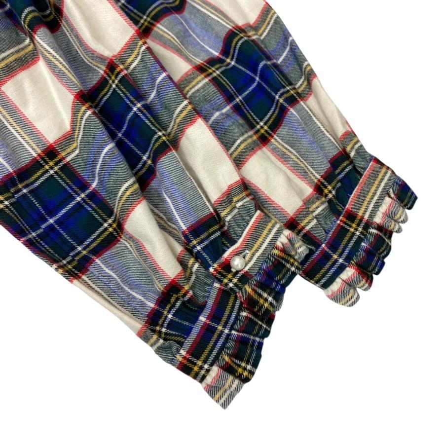 値下げ】HEIHEI タータンチェックワンピース ホワイト×マルチカラー