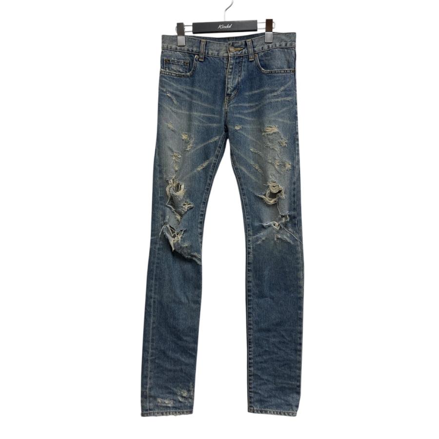 エディ期　サンローラン　デストロイ　スキニーデニム Saint Laurent サンローランパリ Saint Laurent Paris デストロイ加工スキニー