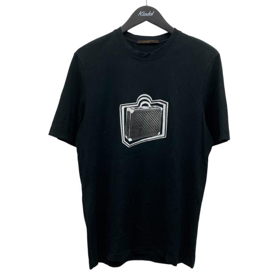 LOUIS VUITTON ルイヴィトン シャツ ロゴプリント ブラック LOUIS VUITTON（ルイ・ヴィトン） 【値下げ】LOUIS VUITTON プリントT