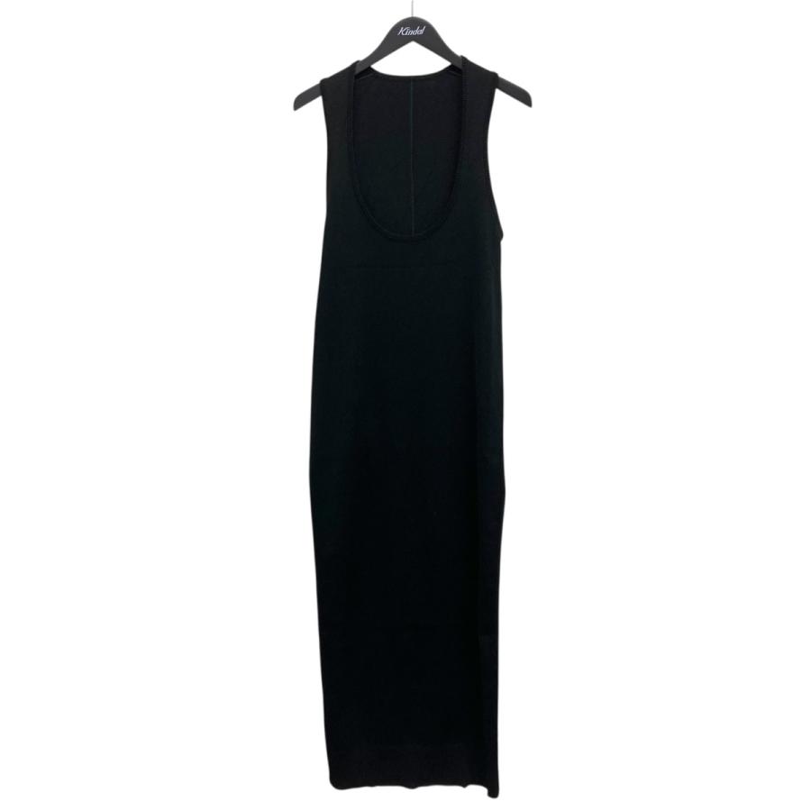 ワンピース yo biotop long knit dress black 0 ヨー ビオトープ YO biotope Long knit dress ノースリーブワンピース