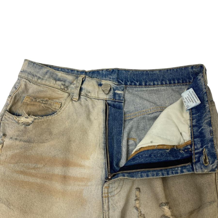 値下げ】LILDENIMJEAN ダメージ加工デニムパンツ ライトブルー サイズ