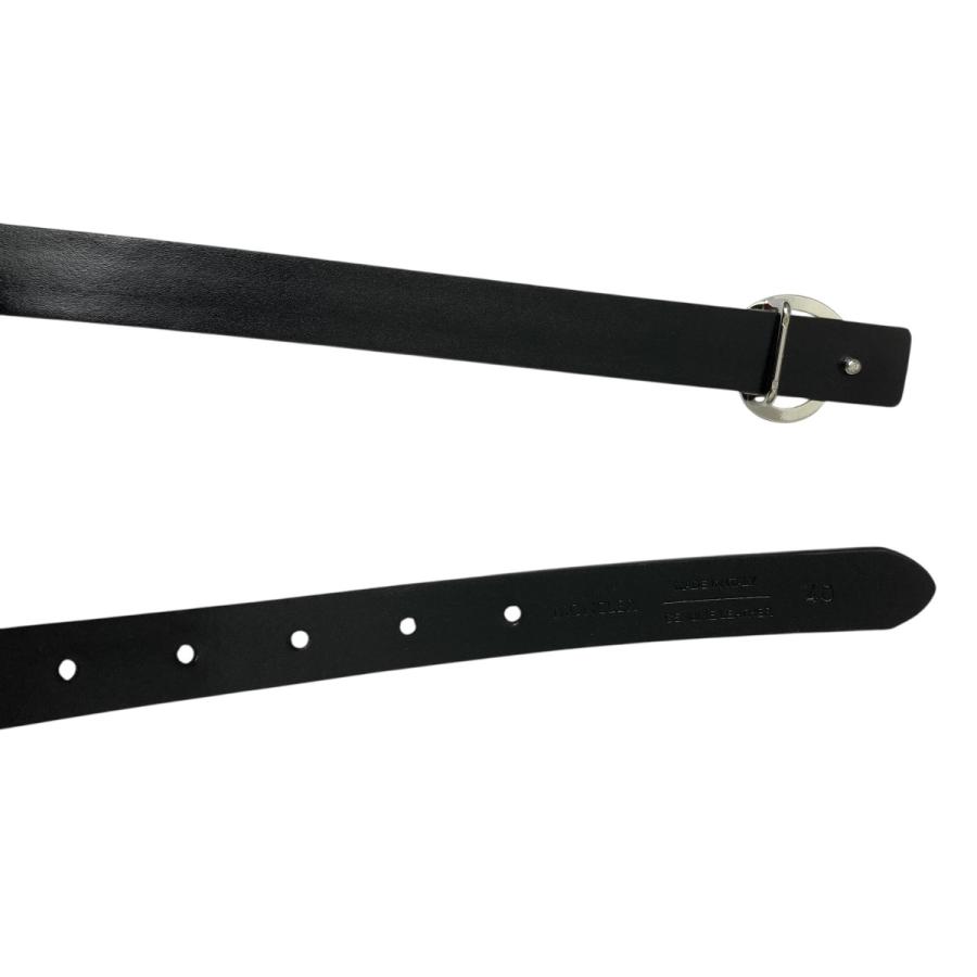 モンクレール　ベルト　黒 MONCLER（モンクレール） ロゴバックルレザーベルト ブラック サイズ