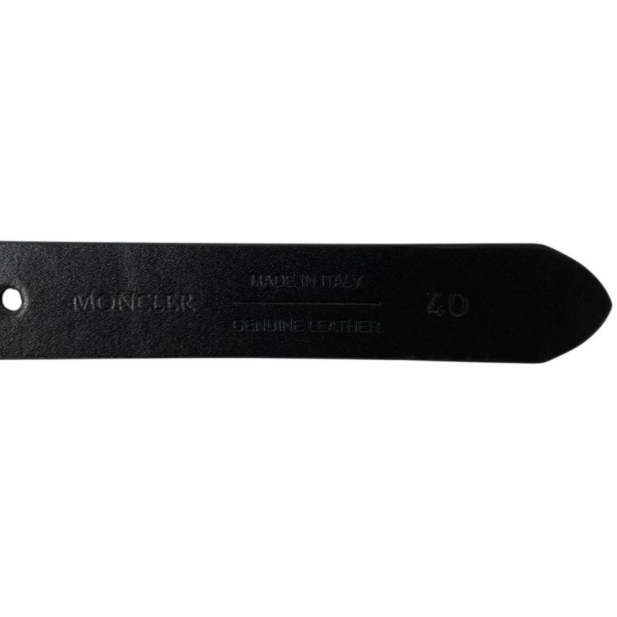 MONCLER（モンクレール） ロゴバックルレザーベルト ブラック サイズ