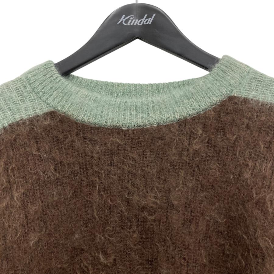 YOKE ブラウンウールモヘアニット Brushed Mohair Sweater | YOKE Official Website