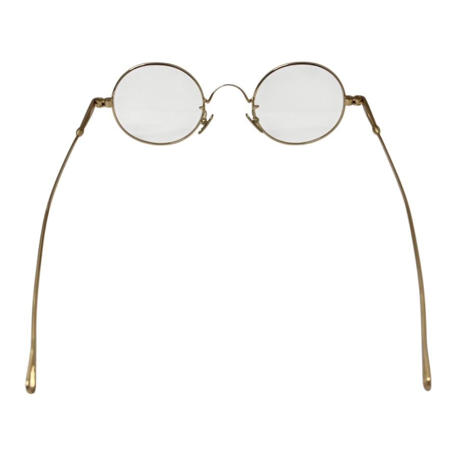 美品 ルノア M5-05 メタルフレーム ラウンド ゴールド 中古伊達メガネ