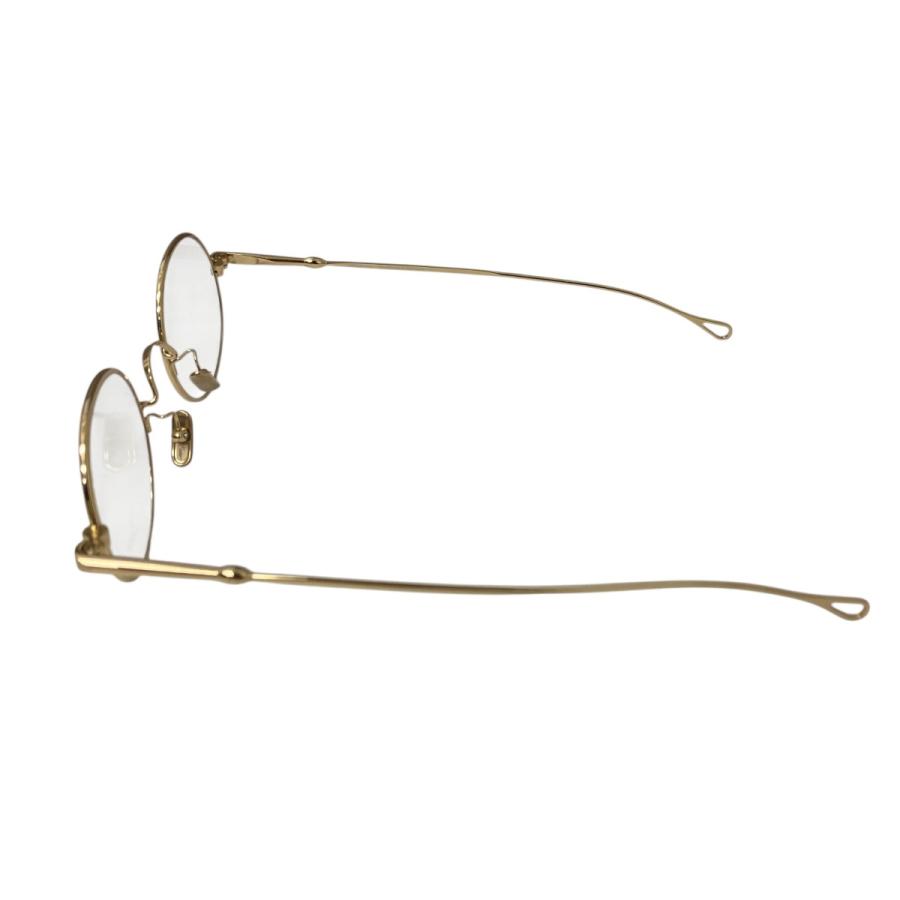 美品 ルノア M5-05 メタルフレーム ラウンド ゴールド 中古伊達メガネ