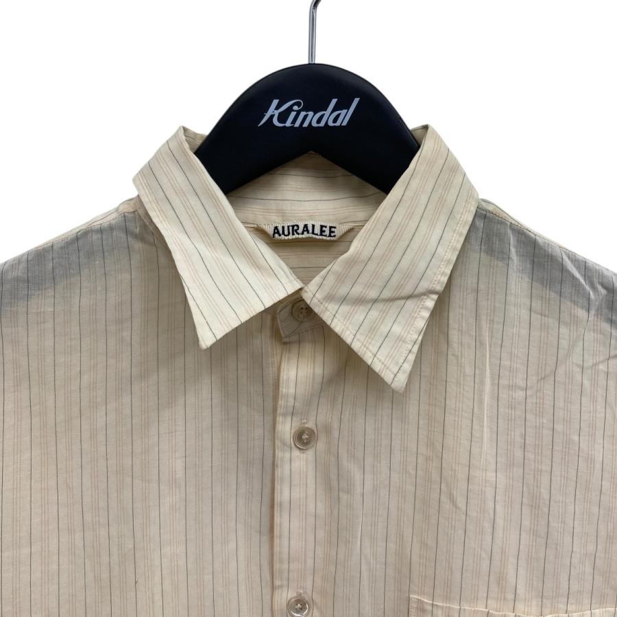 AURALEE（オーラリー） AURALEE HARD TWIST FINX ORGANDY STRIPE SHIRT