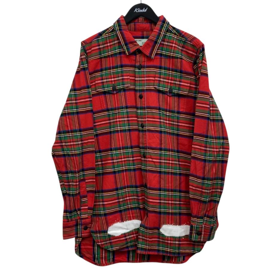 OFF-WHITE チェック柄ネルシャツ レッド/ブラック OFF-WHITE チェック柄ネルシャツ レッド/ブラック