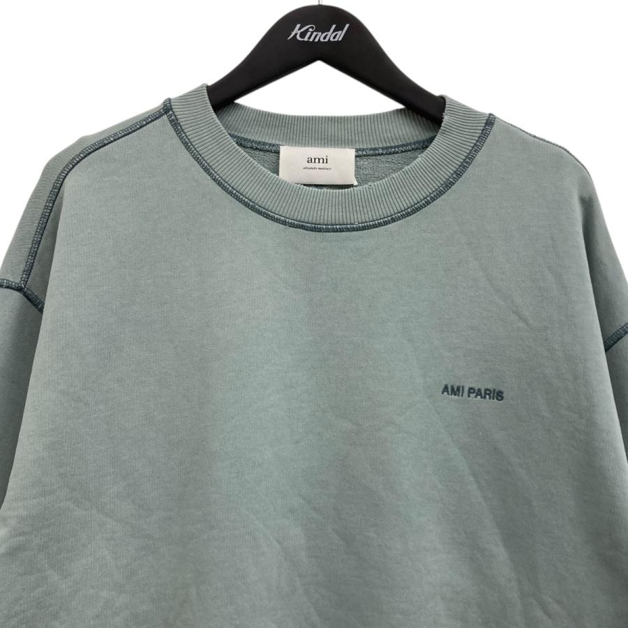値下げ】AMI PARIS クルーネックスウェット ブルー サイズ：L (渋谷