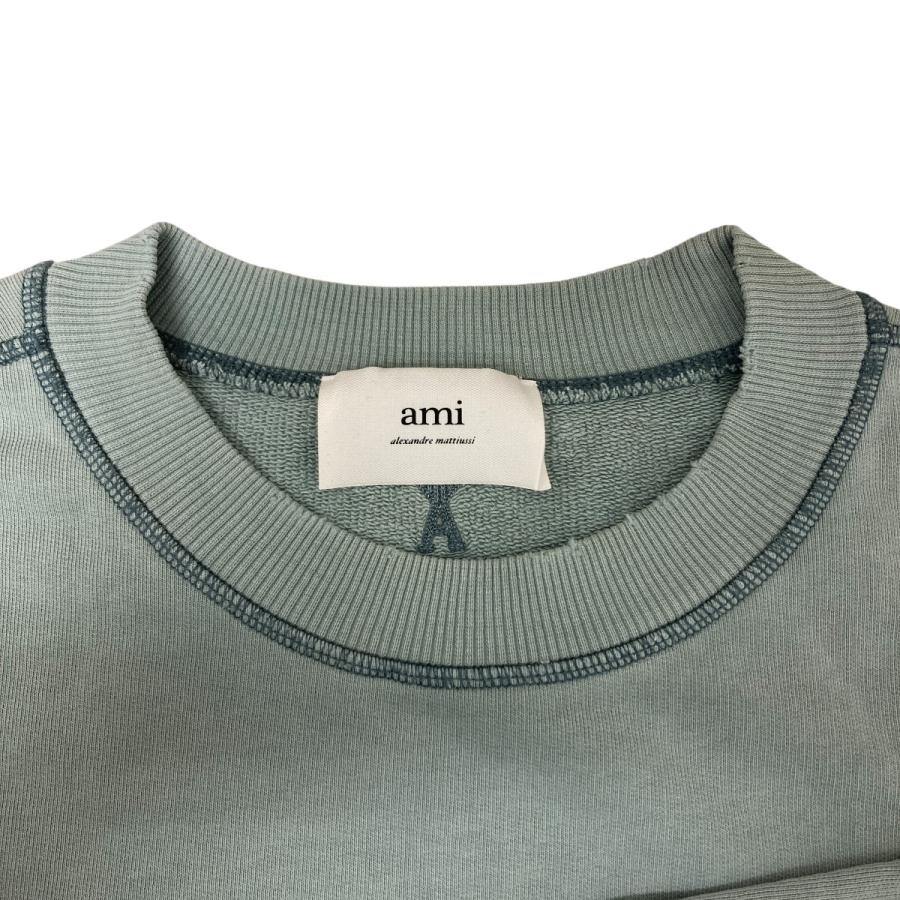 値下げ】AMI PARIS クルーネックスウェット ブルー サイズ：L (渋谷