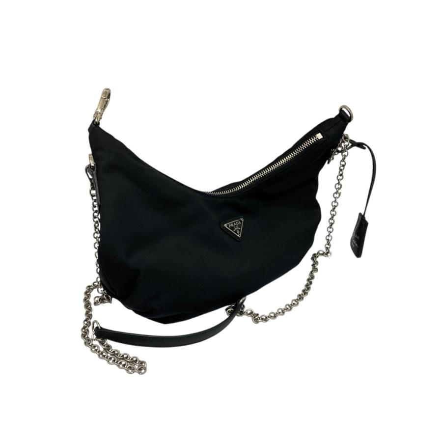PRADA re edition ショルダーバッグ 黒 ハンドバッグ チェーン PRADA（プラダ） PRADA Re Edition チェーン ナイロンバッグ ブラック