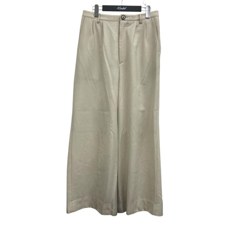 値下げ】MASU 25AW TUCKED WIDE TROUSERS スラックス ベージュ サイズ