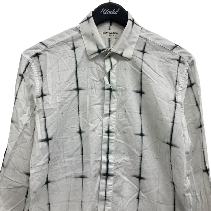 サンローランパリ Saint Laurent Paris ロングスリーブシャツ ホワイト