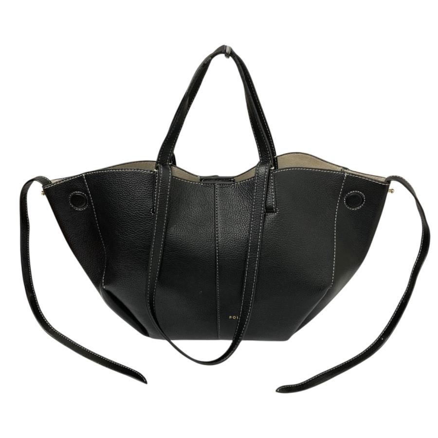 ポレーヌ POLENE CYME MINI 2WAYレザーバッグ ブラック サイズ