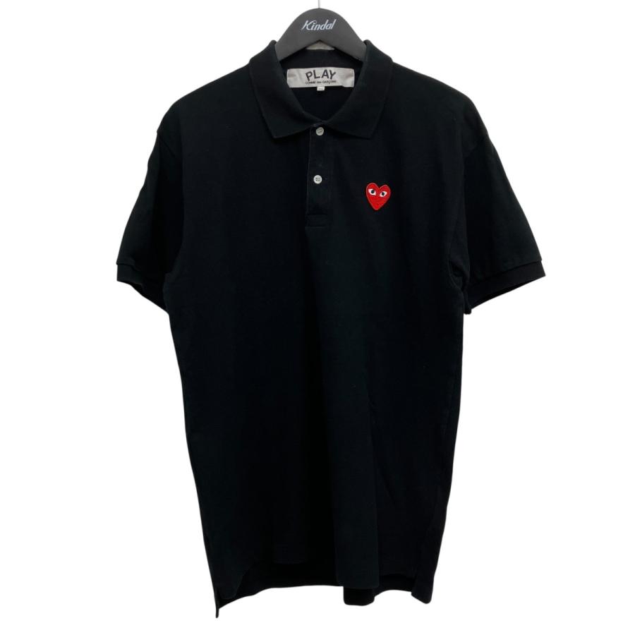 プレイコムデギャルソン　ポロシャツ　ハート　Lサイズ PLAY COMME des GARCONS プレイコムデギャルソン ハートデザイン