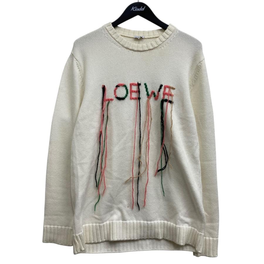 LOEWE エンブロイダリー　ホワイトセーター　Sサイズ　白 LOEWE エンブロイダリー ホワイトセーター Sサイズ 白 LOEWE（ロエベ