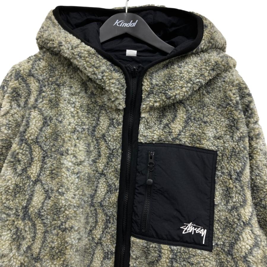 STUSSY（ステューシー） リバーシブルフリースジャケット ブラック
