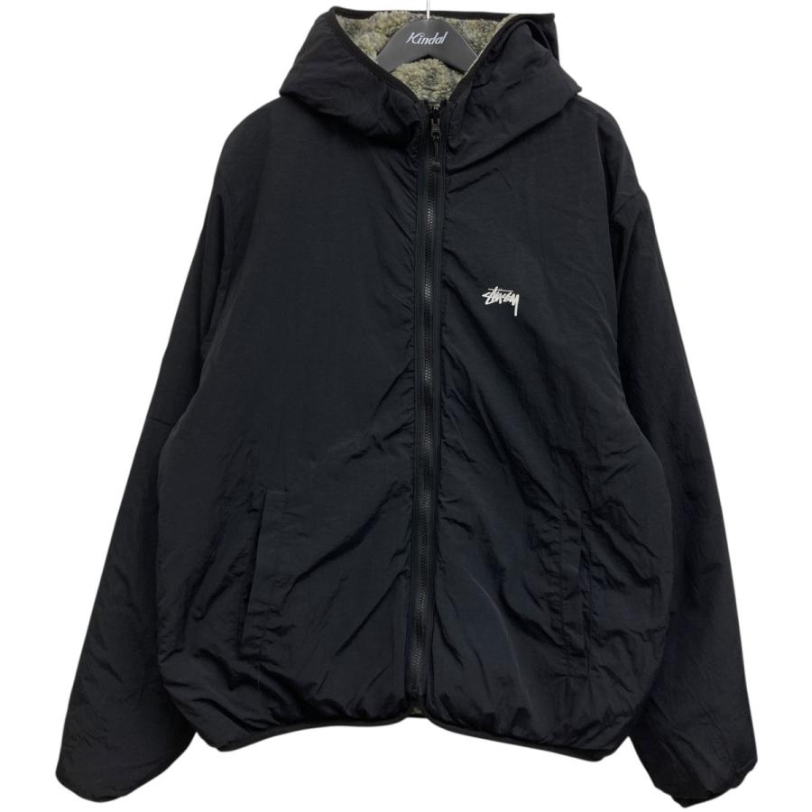 STUSSY（ステューシー） リバーシブルフリースジャケット ブラック