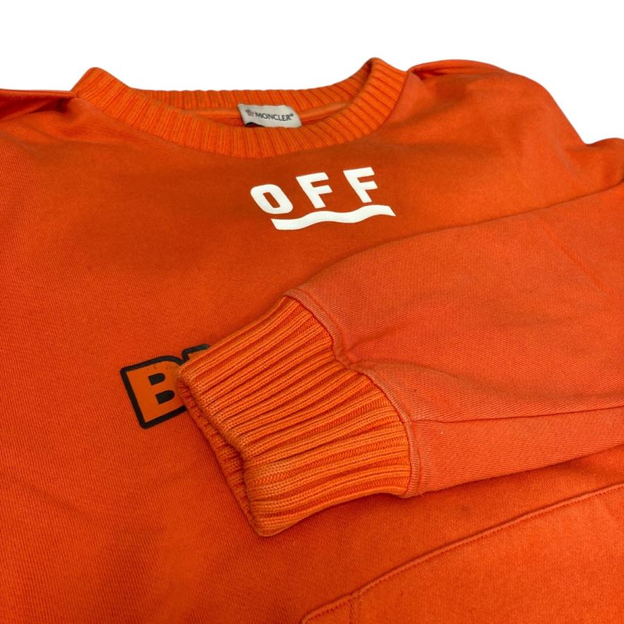 モンクレール SWEATSHIRT スウェット 裏起毛 ロゴ オレンジ MONCLER（モンクレール） モンクレール×オフホワイト MONCLER×OFFWHITE