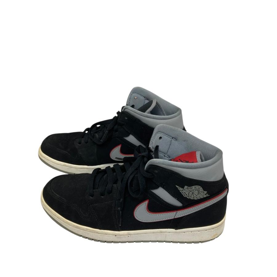 NIKE（ナイキ） ミッドカットスニーカー ブラック×レッド サイズ：27.0