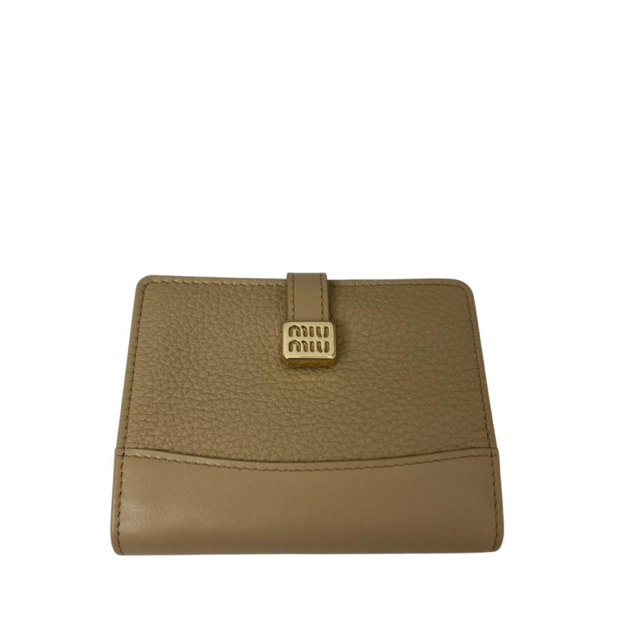 miu miu（ミュウミュウ） MIU MIU 2つ折り財布 ベージュ