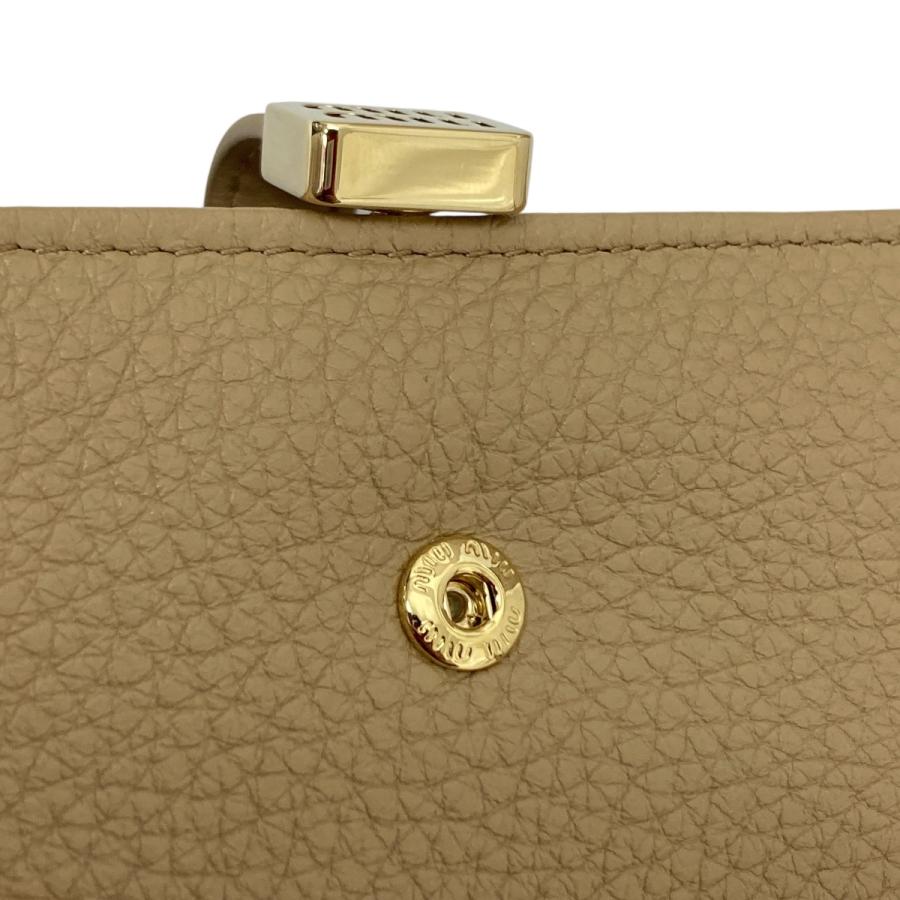 最終値下　MIU MIU ベージュ 二つ折り財布 miu miu（ミュウミュウ） MIU MIU 2つ折り財布 ベージュ