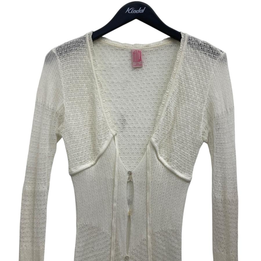 フェティコ×ビオトープ FETICO×yo BIOTOP LACE KNIT CARDIGAN レース