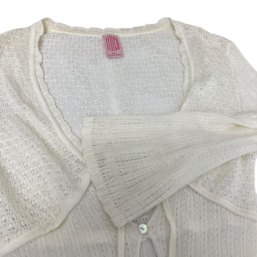 フェティコ×ビオトープ FETICO×yo BIOTOP LACE KNIT CARDIGAN レース