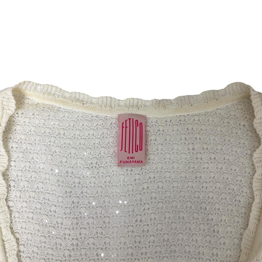 フェティコ×ビオトープ FETICO×yo BIOTOP LACE KNIT CARDIGAN レース