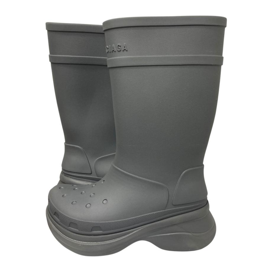値下げ】BALENCIAGA×crocs ラバーロングブーツ グレー サイズ：44(29.5