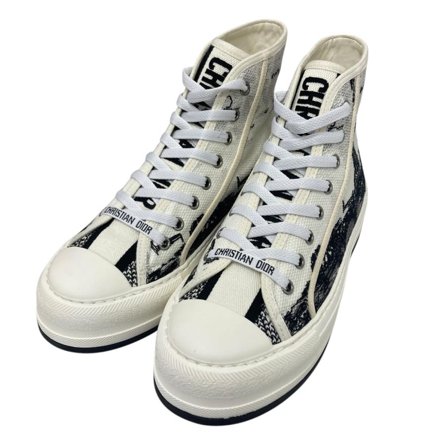 クリスチャンディオール CHRISTIAN DIOR WalknDior スニーカー 靴 シューズ キャンバス ホワイト ブラック 未使用 ロゴ Christian Dior（クリスチャン・ディオール） Christian Dior WALK'N