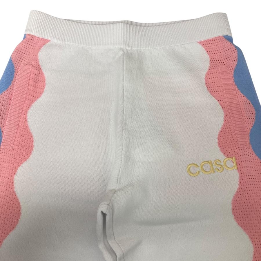 カサブランカ CASABLANCA デザインスウェットパンツ ホワイト×ピンク