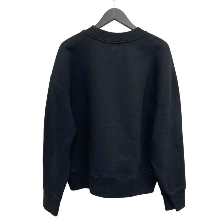 YYA_A　美品✨ami ブラック クルーネックスウェット アミパリス AMI PARIS クルーネックスウェット ブラック サイズ：M