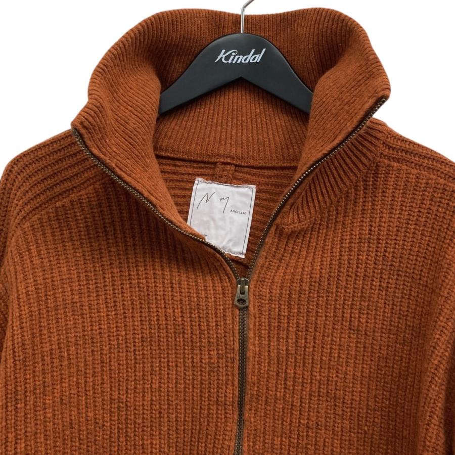 アンセルム ANCELLM ドライバーズニット オレンジ サイズ：2