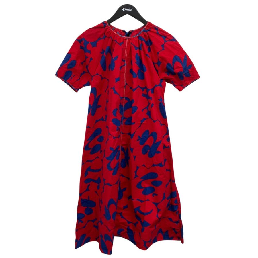 MARNI（マルニ） シャツワンピース レッド×ブルー サイズ：38 