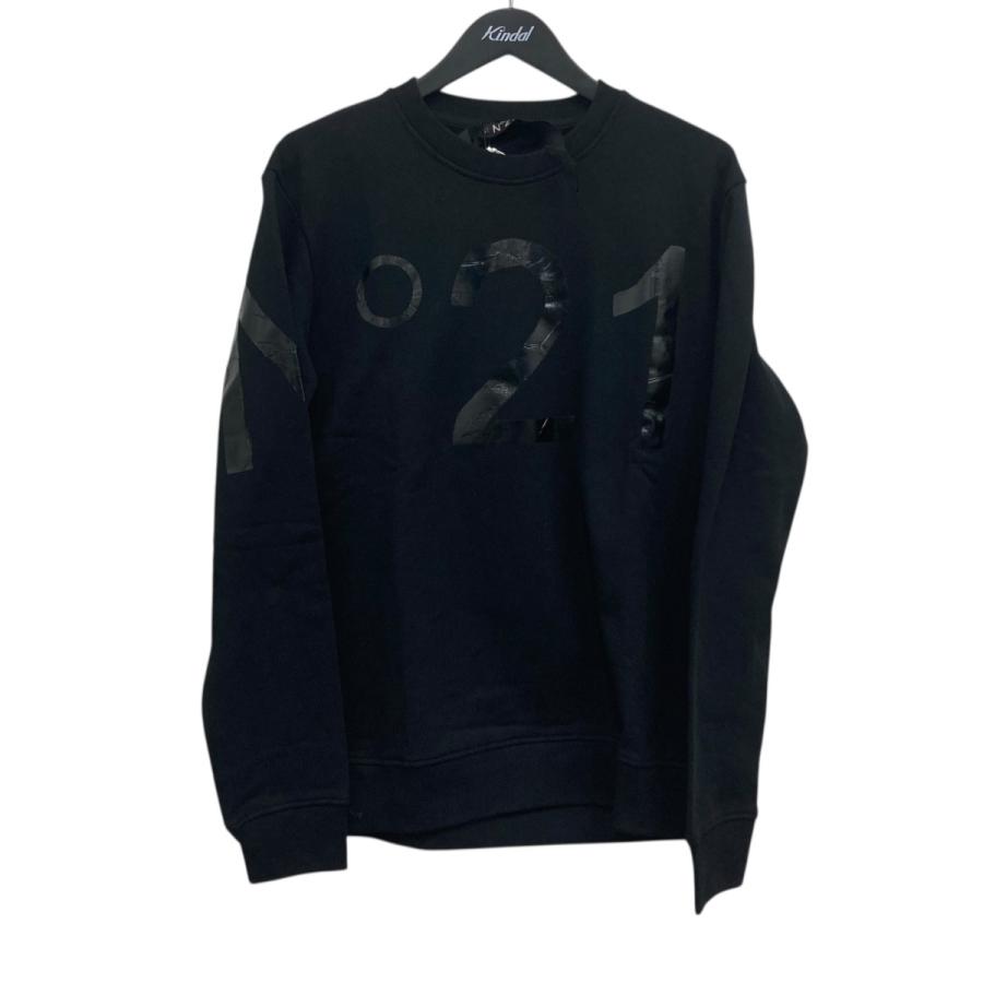 ヌーメロヴェンティウノ N°21 クルーネックスウェット ブラック サイズ