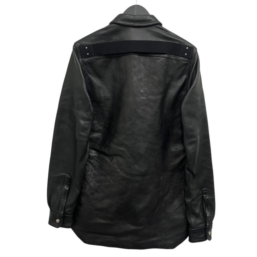リックオウエンス　レザーシャツ　FOGACHINE IT46 Rick Owens（リック・オウエンス） レザーシャツ ブラック サイズ：44
