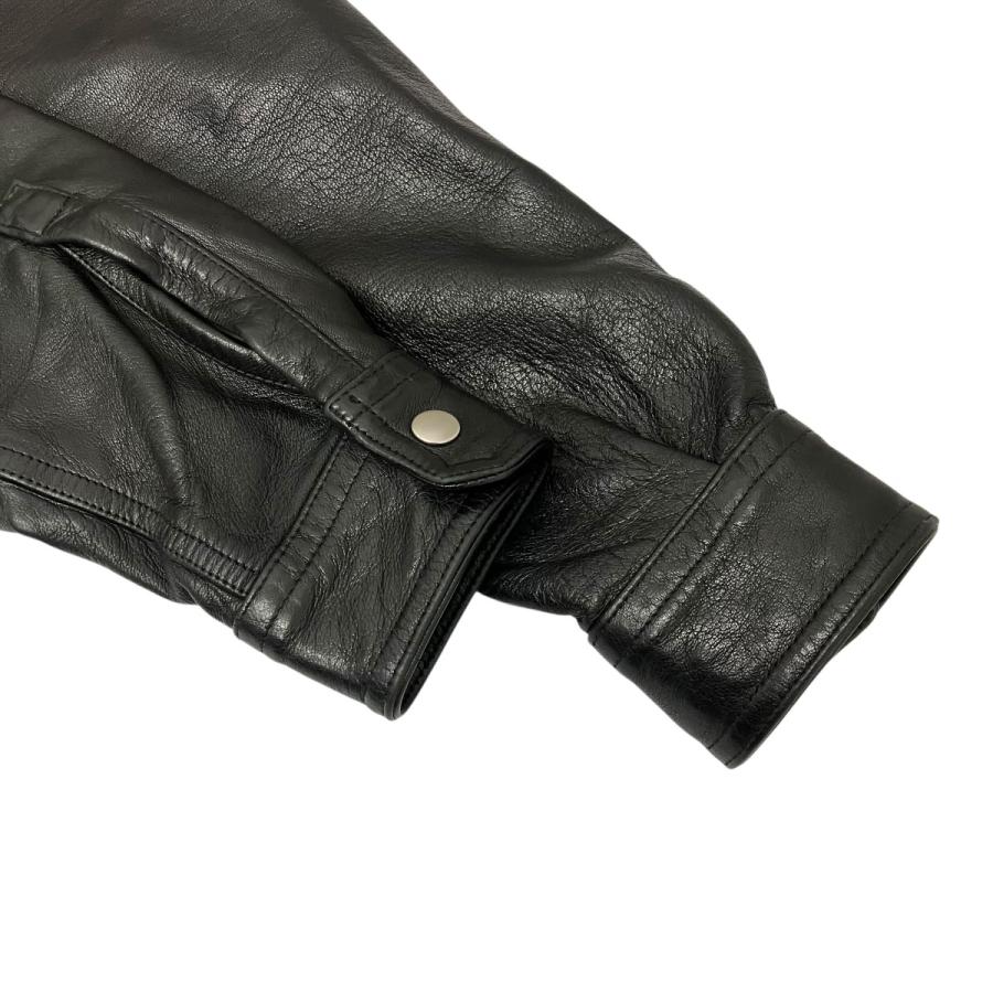 Rick Owens（リック・オウエンス） レザーシャツ ブラック サイズ：44