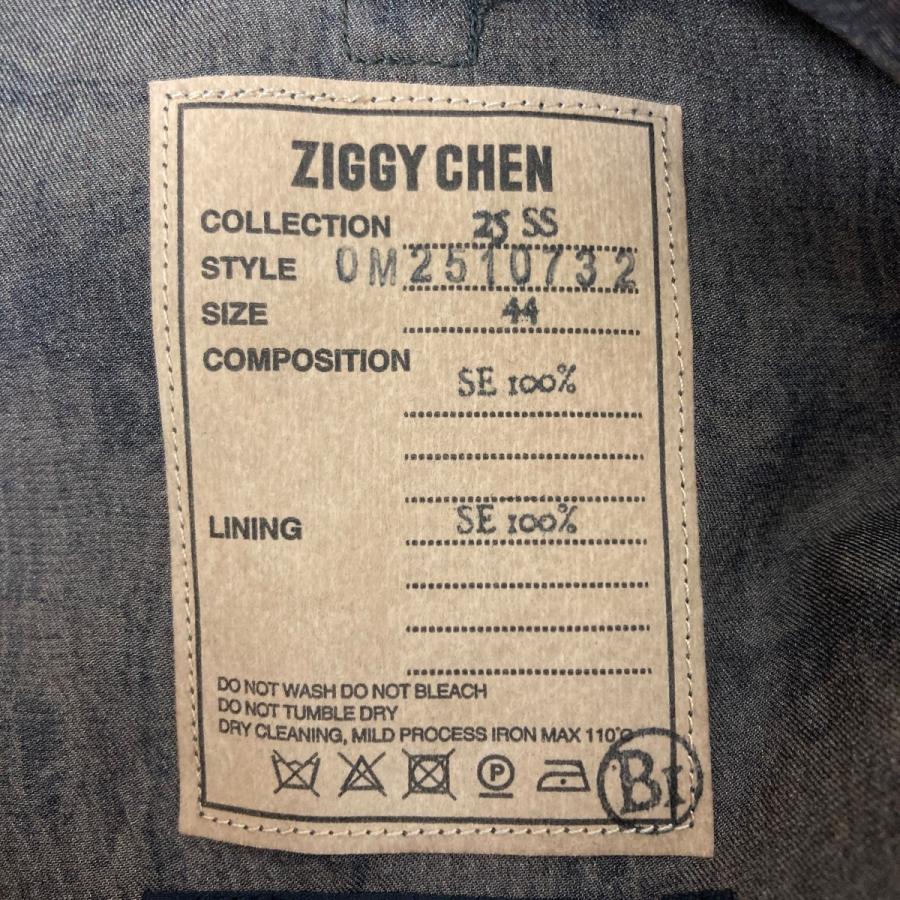 値下げ】ZIGGY CHEN Digital Print Asymmetric Long Shirt MIX OLIVE