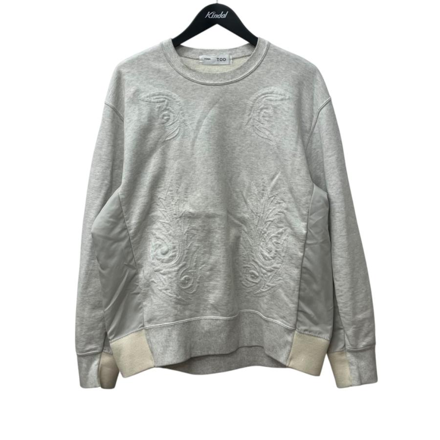 TOGA クルーネックスウェット トーガトゥ TOGA TOO Embroidery sweatshirt クルーネックスウェット