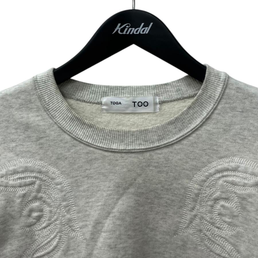 TOGA クルーネックスウェット トーガトゥ TOGA TOO Embroidery sweatshirt クルーネックスウェット