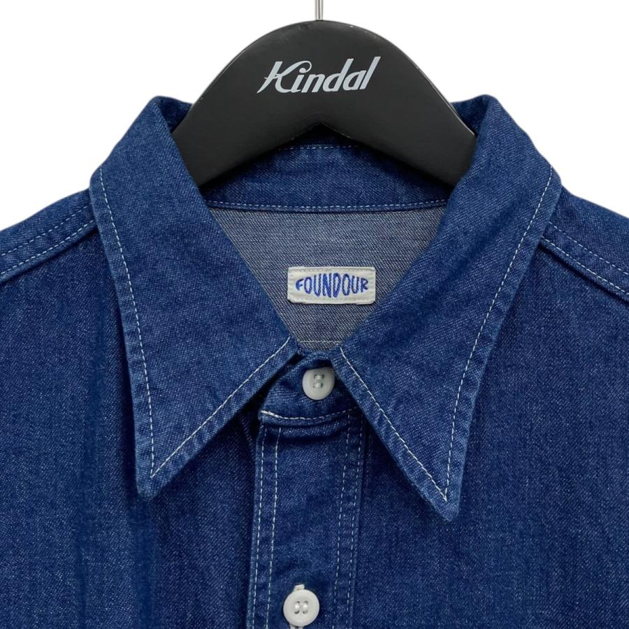 ファウンダール FOUNDOUR DENIM SHIRT デニムシャツ インディゴ