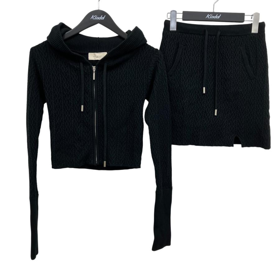 ★ andmary ノアニットセット ブラック ANDMARY】Heart knit set up